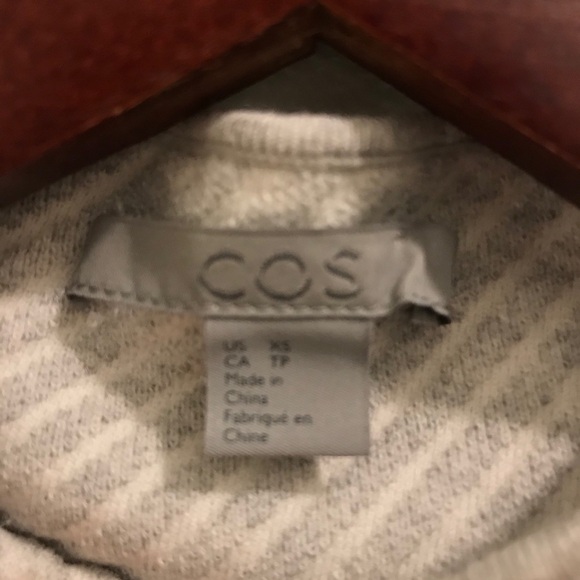 COS Striped Sweatshirt Gray XS Long Sleeve - Picture 6 of 8